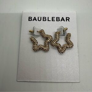 BaubleBar Gold Crystal Star Earrings